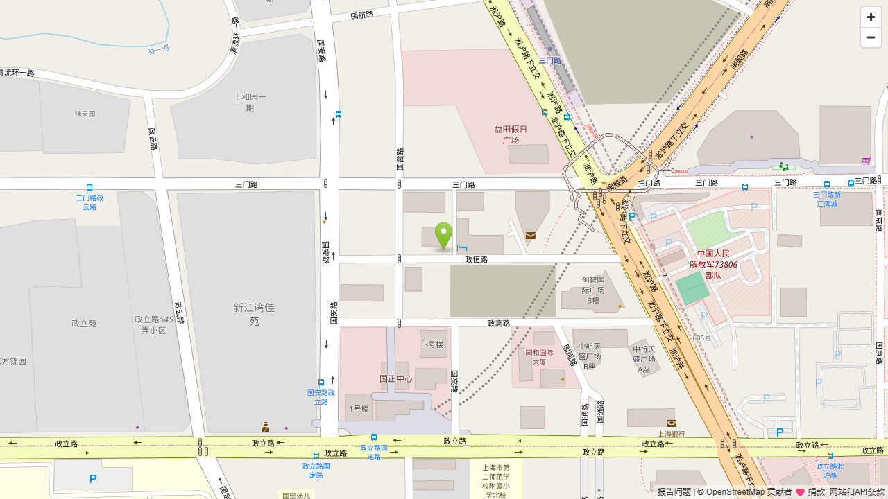 江空间君庭广场，上海市杨浦区国霞路16号地图截图